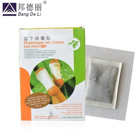 Детокс пластырь на стопы ног Foot Patch Natural_ от Bang De Li в коробке